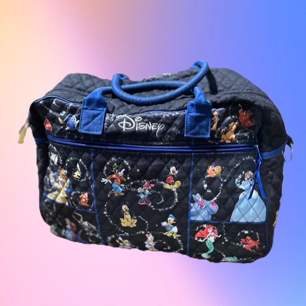 Disney Black and Blue Quilted Travel Bag